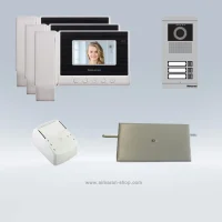 پکیج آیفون تصویری سیماران HS43 با پنل فرداد 3 واحدی همراه ترانس و قفل