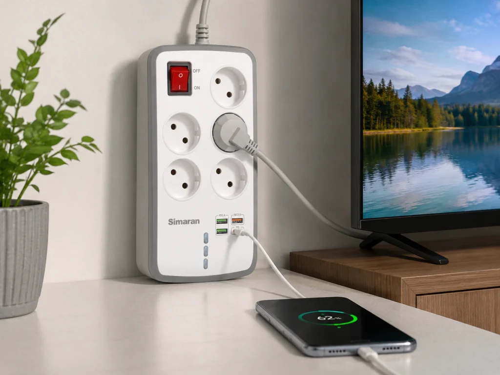 محافظ 5 راهی USB دار با قابلیت شارژ گوشی